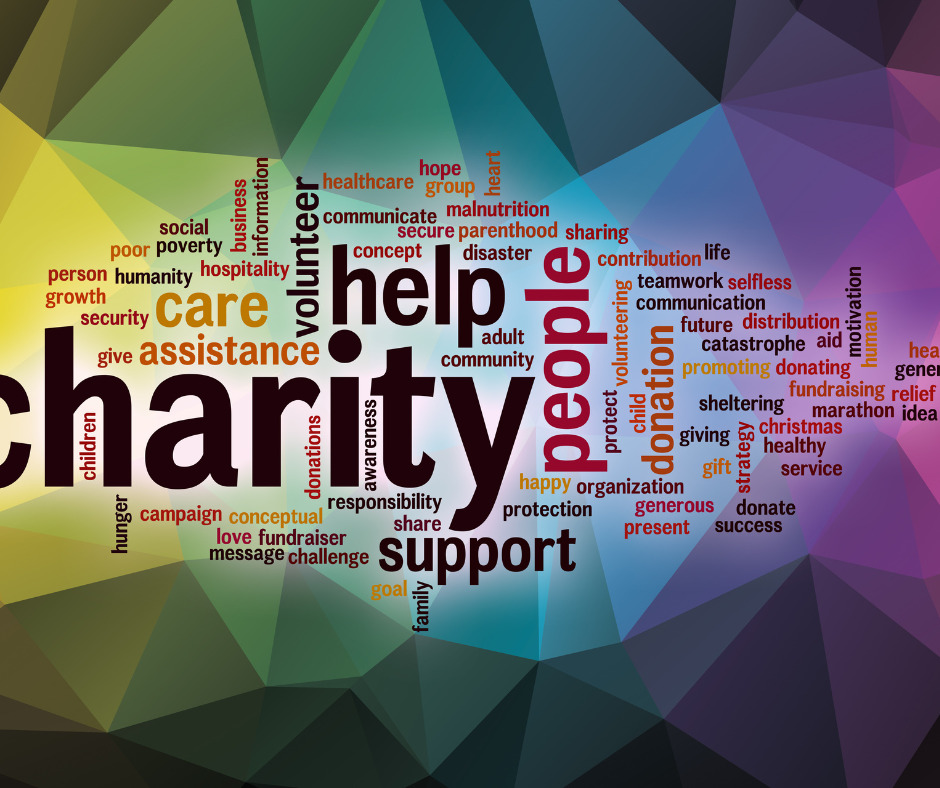 word cloud relating to various voluntary and charity roles